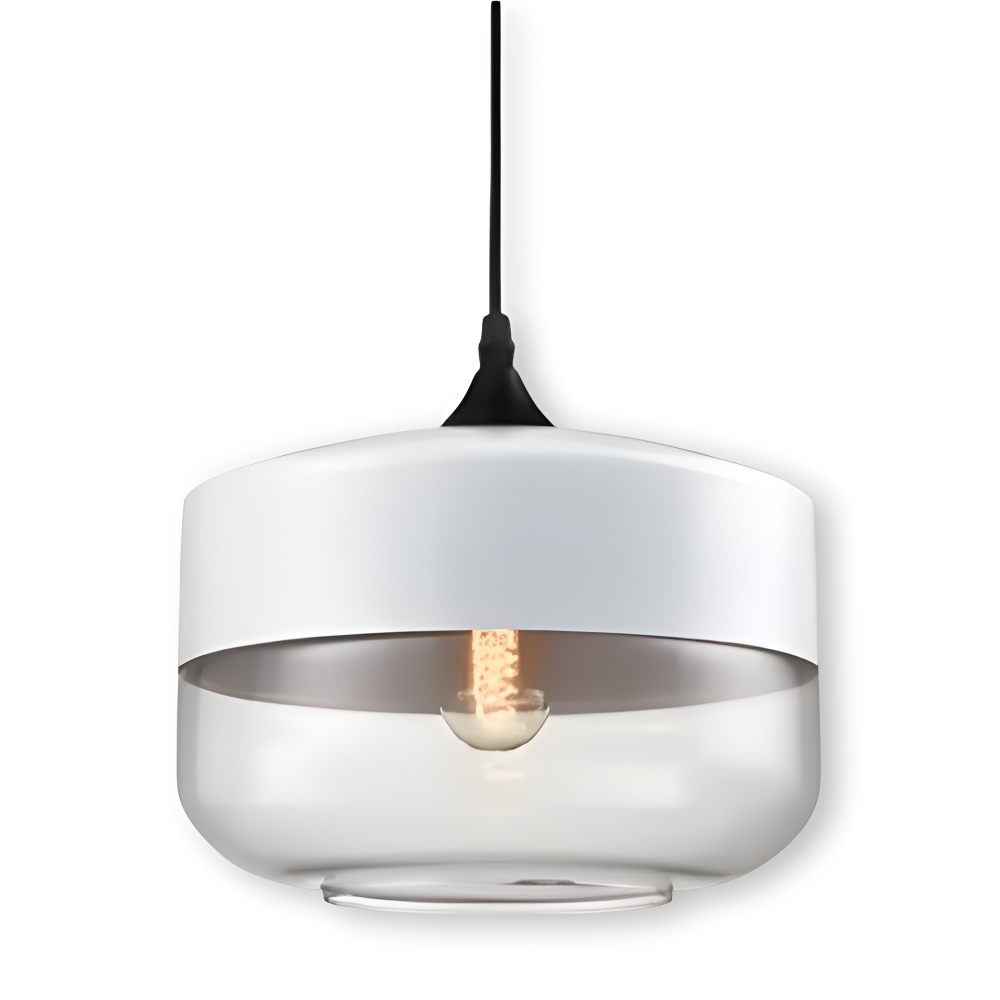 Schwarz/Weiß Glas Deckenleuchten -  Zeitgenössische Pendelleuchte für Stilvolle Wohnkultur