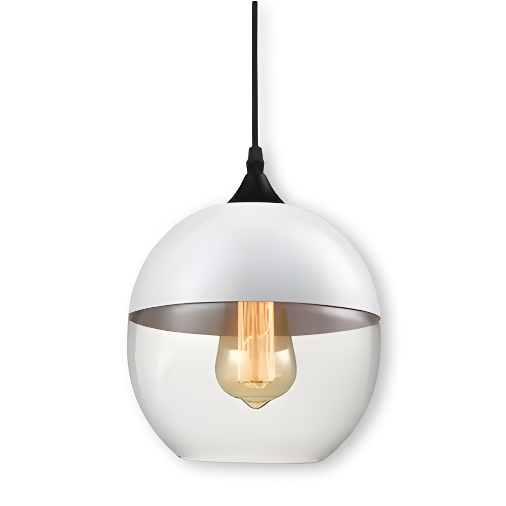 Schwarz/Weiß Glas Deckenleuchten -  Zeitgenössische Pendelleuchte für Stilvolle Wohnkultur