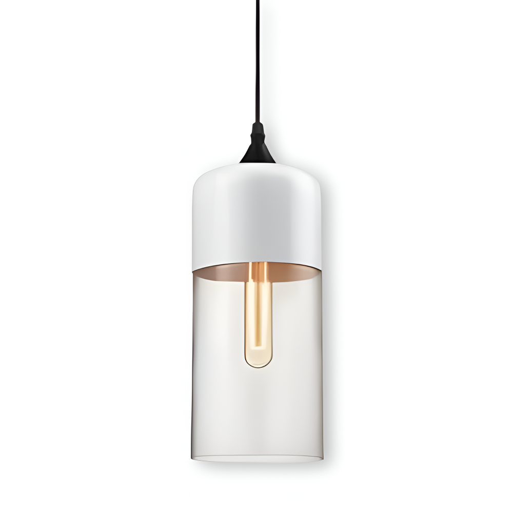 Schwarz/Weiß Glas Deckenleuchten -  Zeitgenössische Pendelleuchte für Stilvolle Wohnkultur