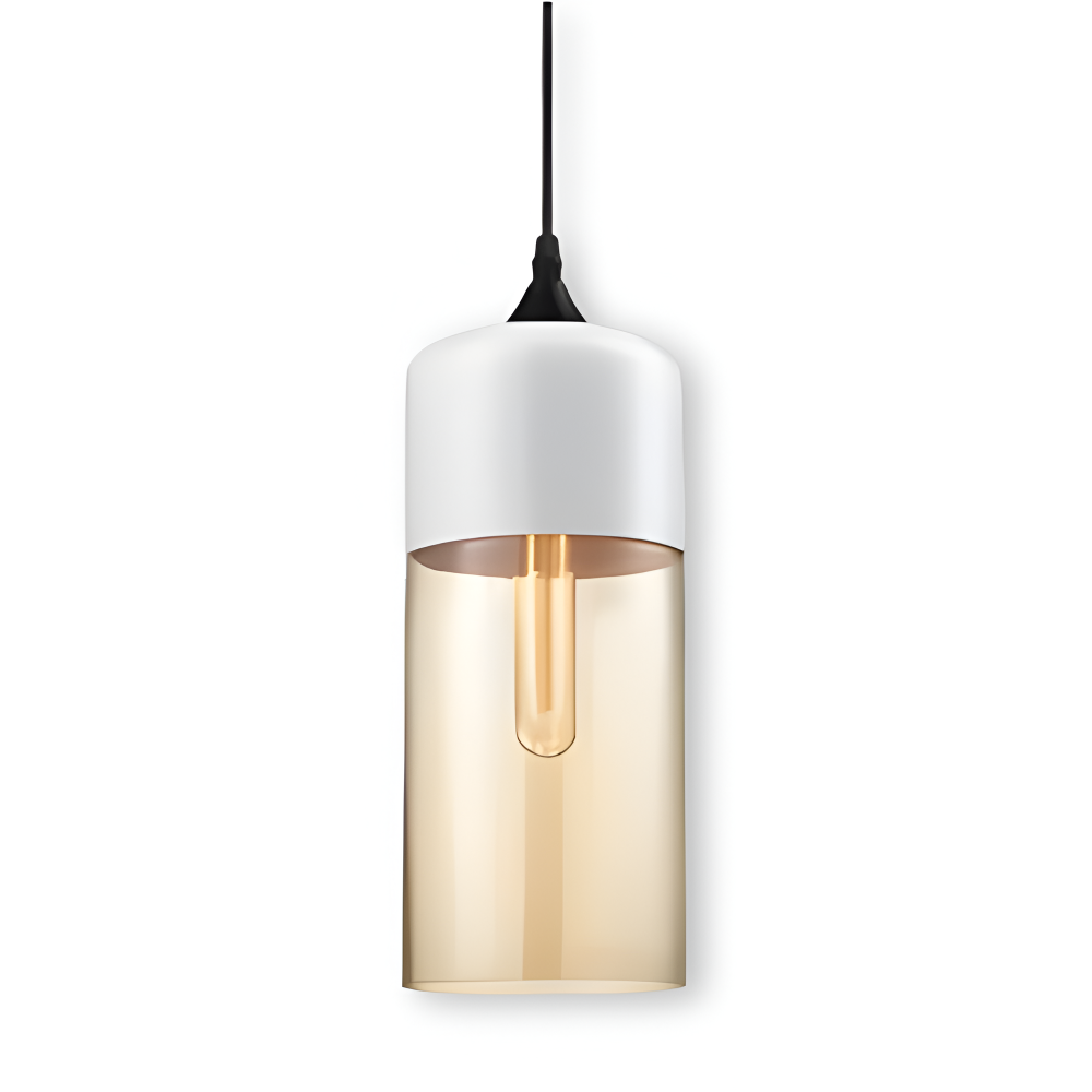 Schwarz/Weiß Glas Deckenleuchten -  Zeitgenössische Pendelleuchte für Stilvolle Wohnkultur