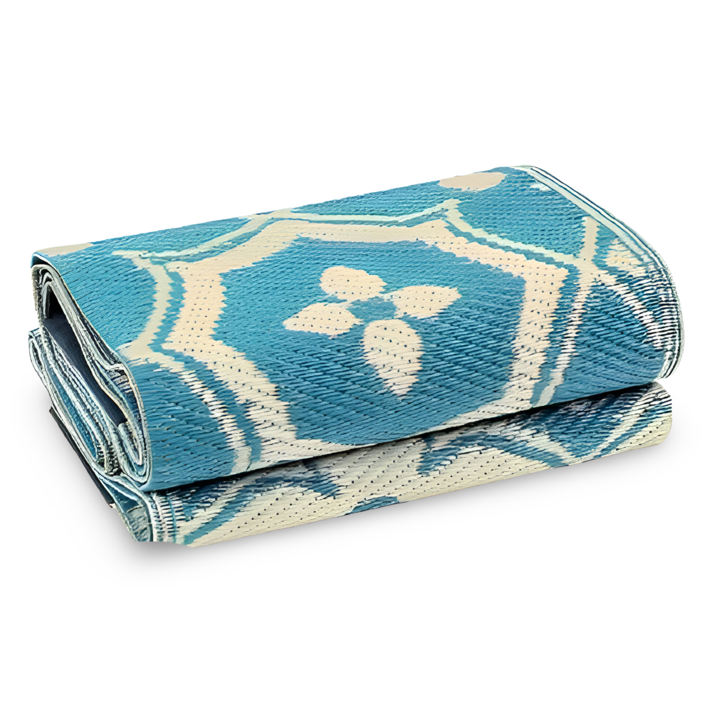 BlueBliss Outdoor-Teppich - Geometrischer Polypropylen-Teppich
