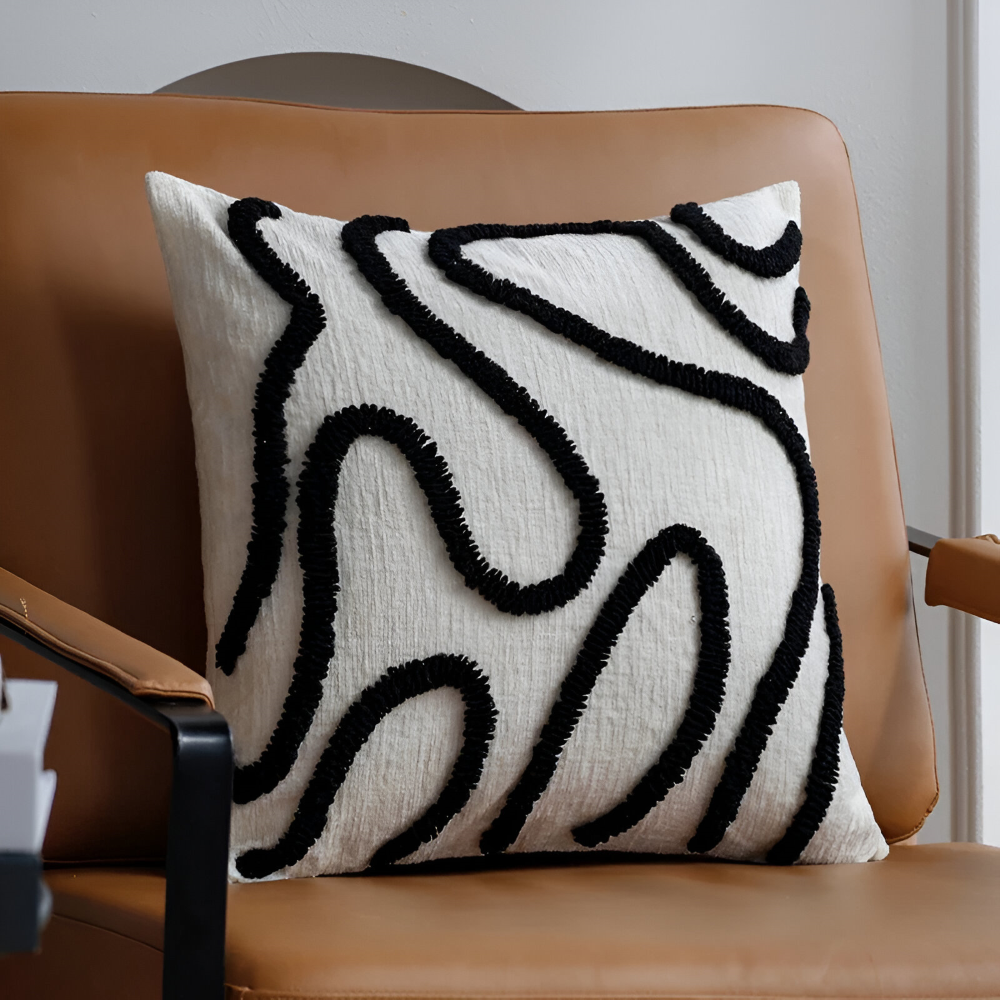 Bohemian Chenille Kissenbezug mit weichen Geometrischen Mustern für Sofa und Wohnzimmerdekoration
