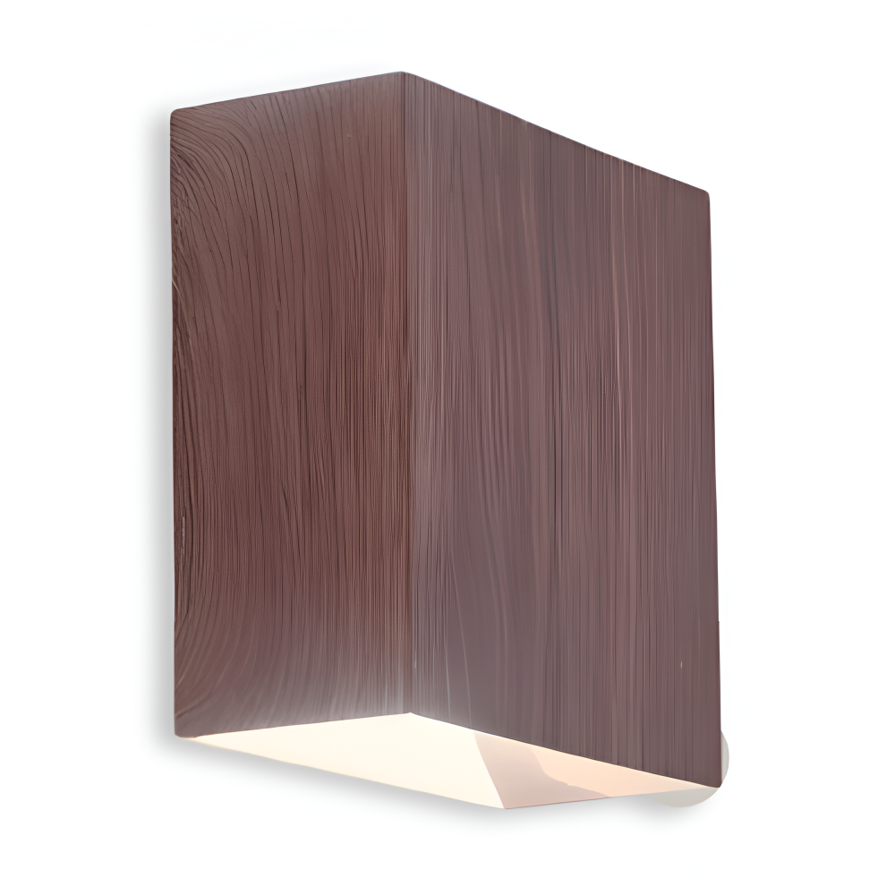 Boxy Wandleuchte - Rechteckige Up & Down Beleuchtung Wandleuchte aus Holz - Wandleuchte LED für Schlafzimmer