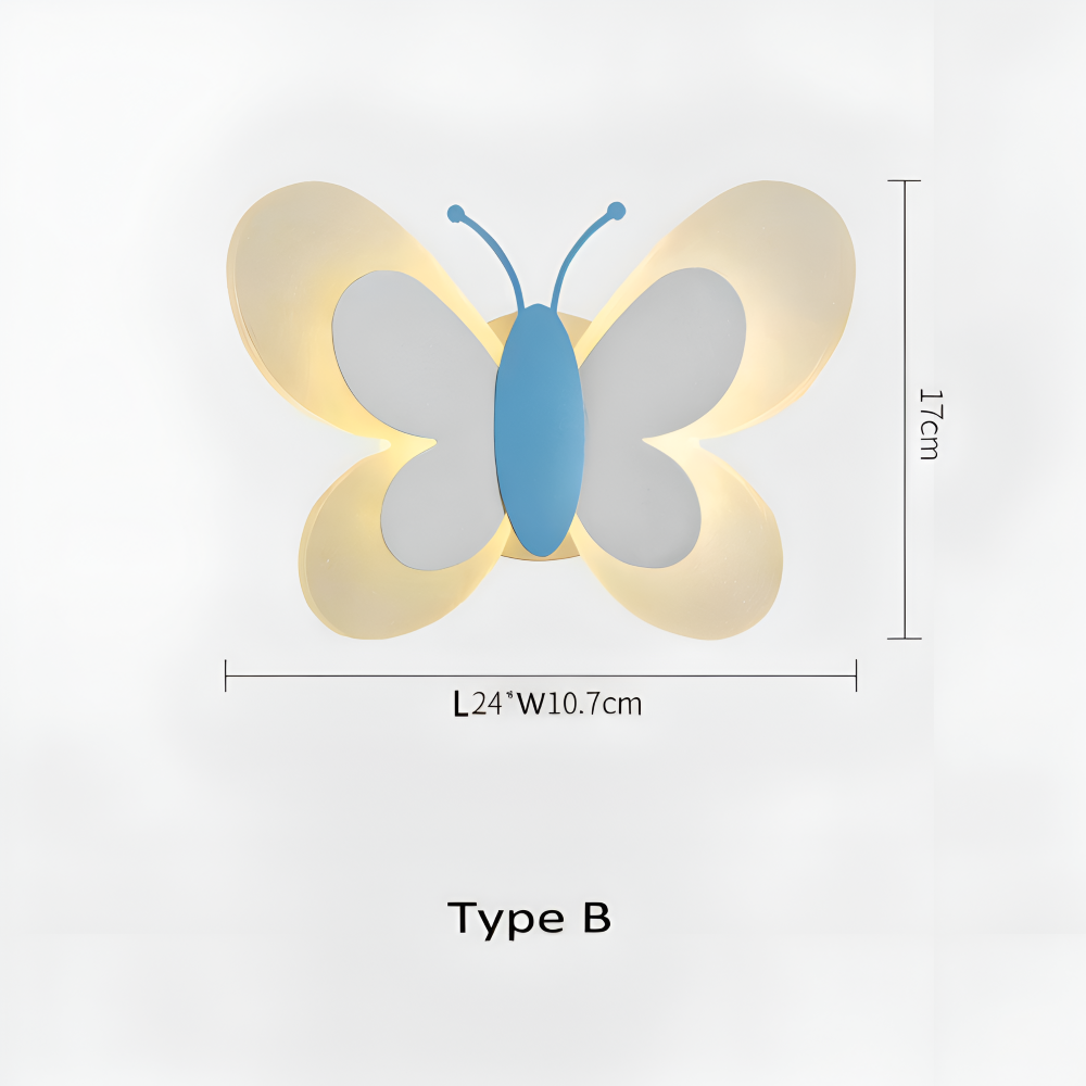 BrilliButterfly Wandleuchte - Charmante Acryl Schmetterling Wandleuchte - Bunte Wandleuchten LED Indoor