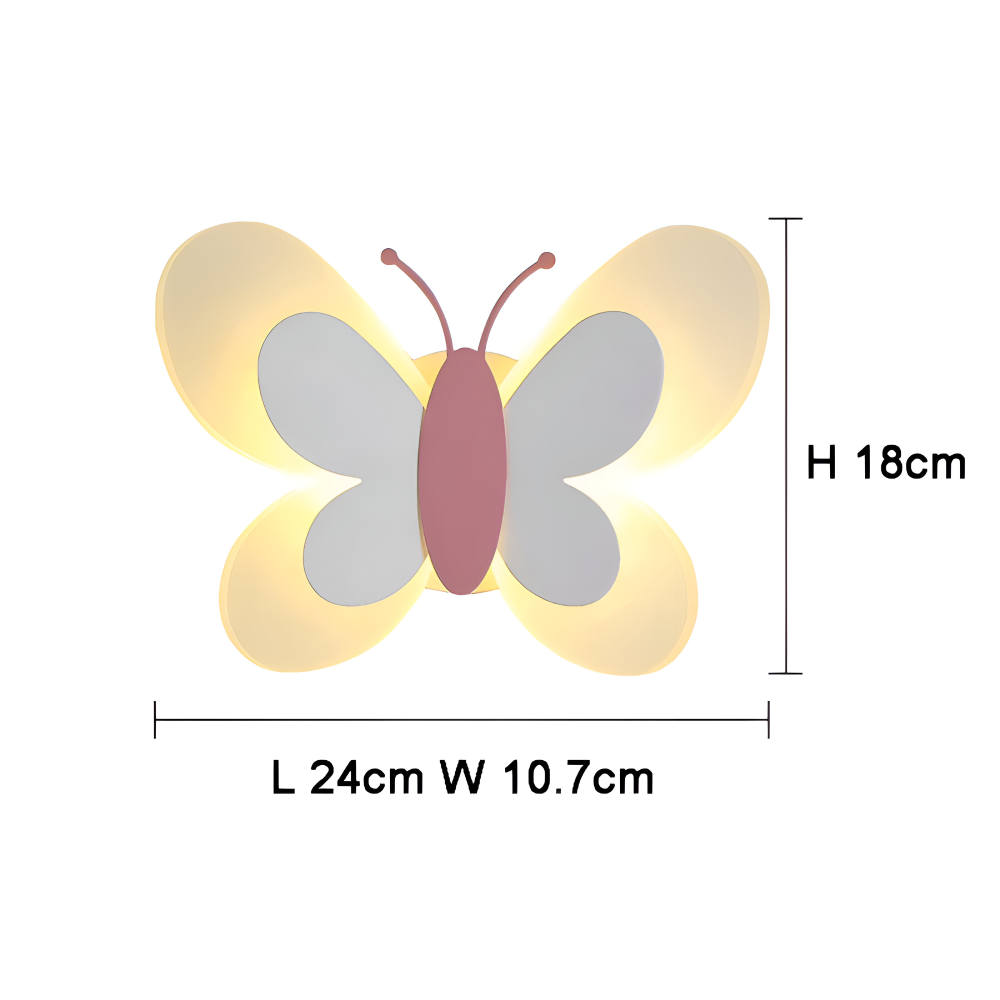 BrilliButterfly Wandleuchte - Charmante Acryl Schmetterling Wandleuchte - Bunte Wandleuchten LED Indoor