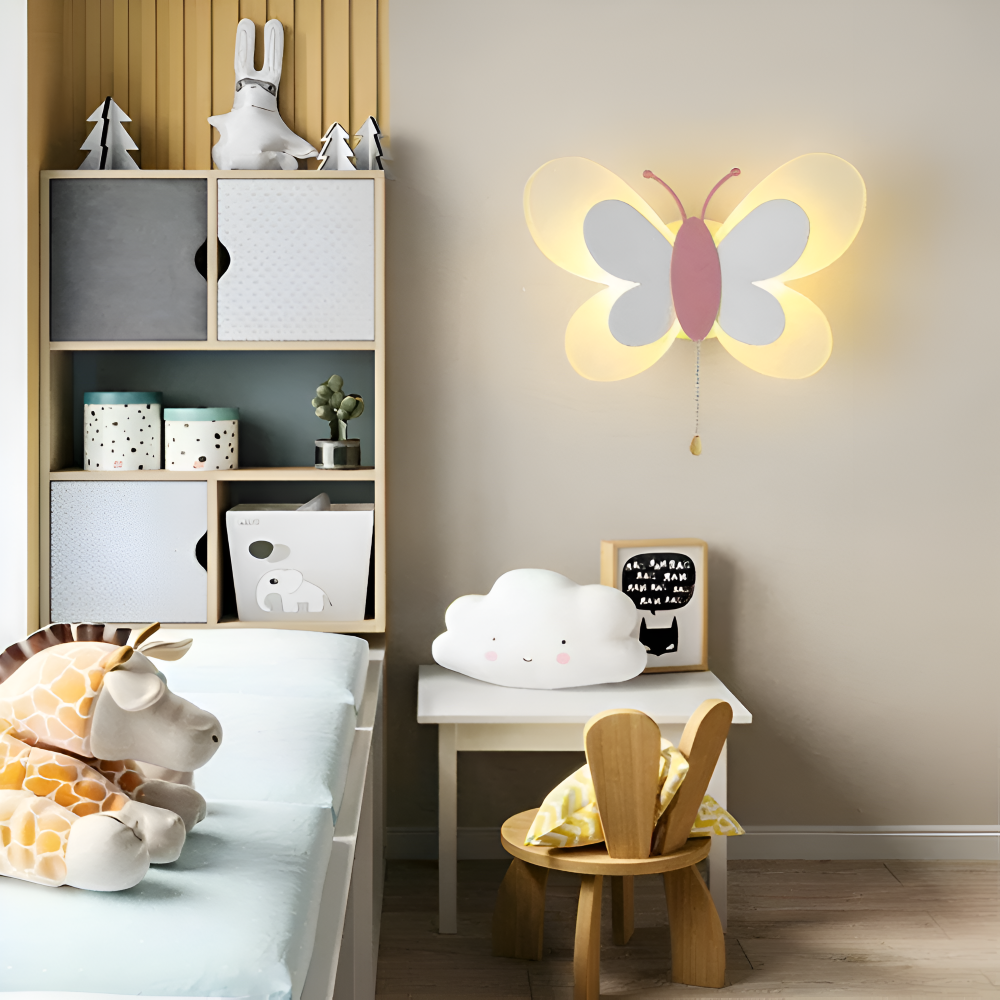 BrilliButterfly Wandleuchte - Charmante Acryl Schmetterling Wandleuchte - Bunte Wandleuchten LED Indoor