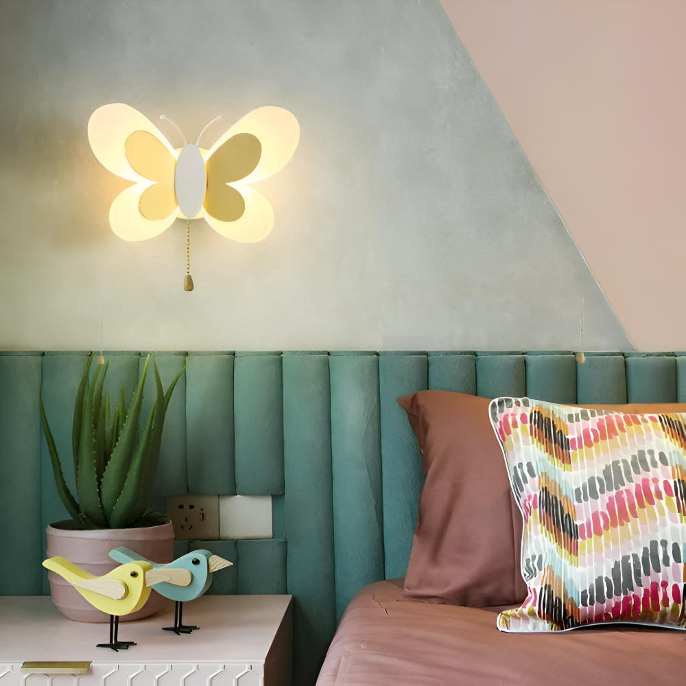 BrilliButterfly Wandleuchte - Charmante Acryl Schmetterling Wandleuchte - Bunte Wandleuchten LED Indoor