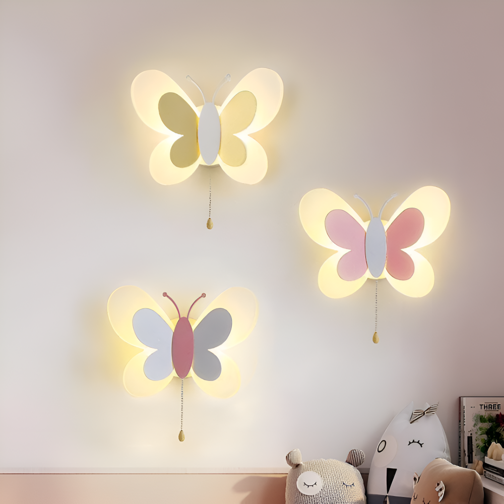 BrilliButterfly Wandleuchte - Charmante Acryl Schmetterling Wandleuchte - Bunte Wandleuchten LED Indoor