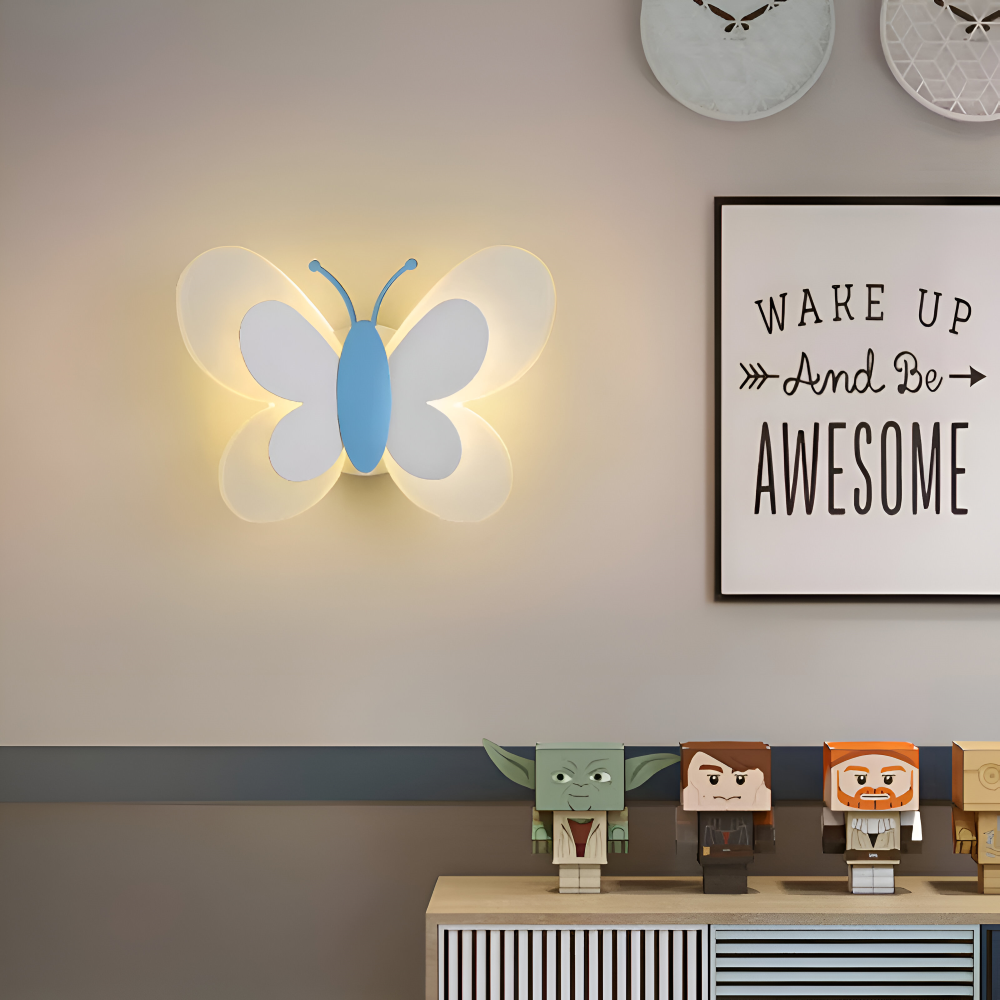 BrilliButterfly Wandleuchte - Charmante Acryl Schmetterling Wandleuchte - Bunte Wandleuchten LED Indoor