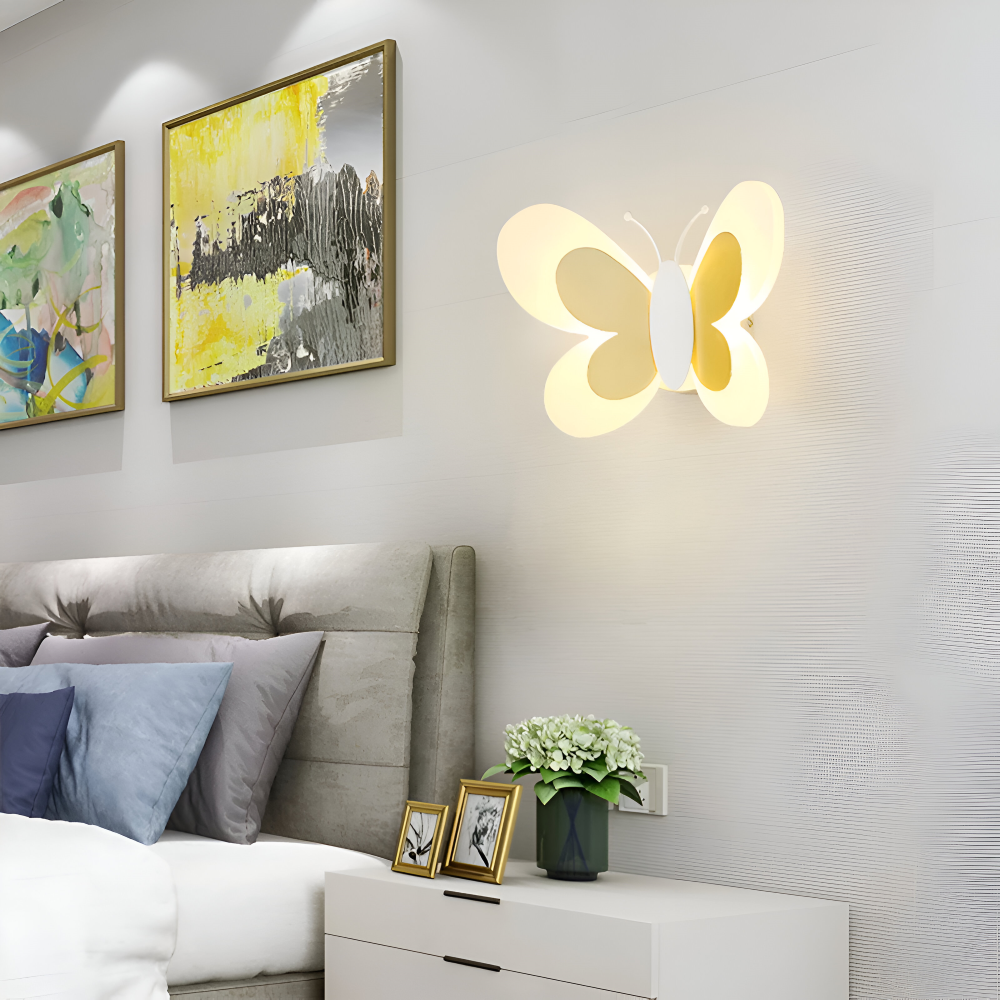 BrilliButterfly Wandleuchte - Charmante Acryl Schmetterling Wandleuchte - Bunte Wandleuchten LED Indoor