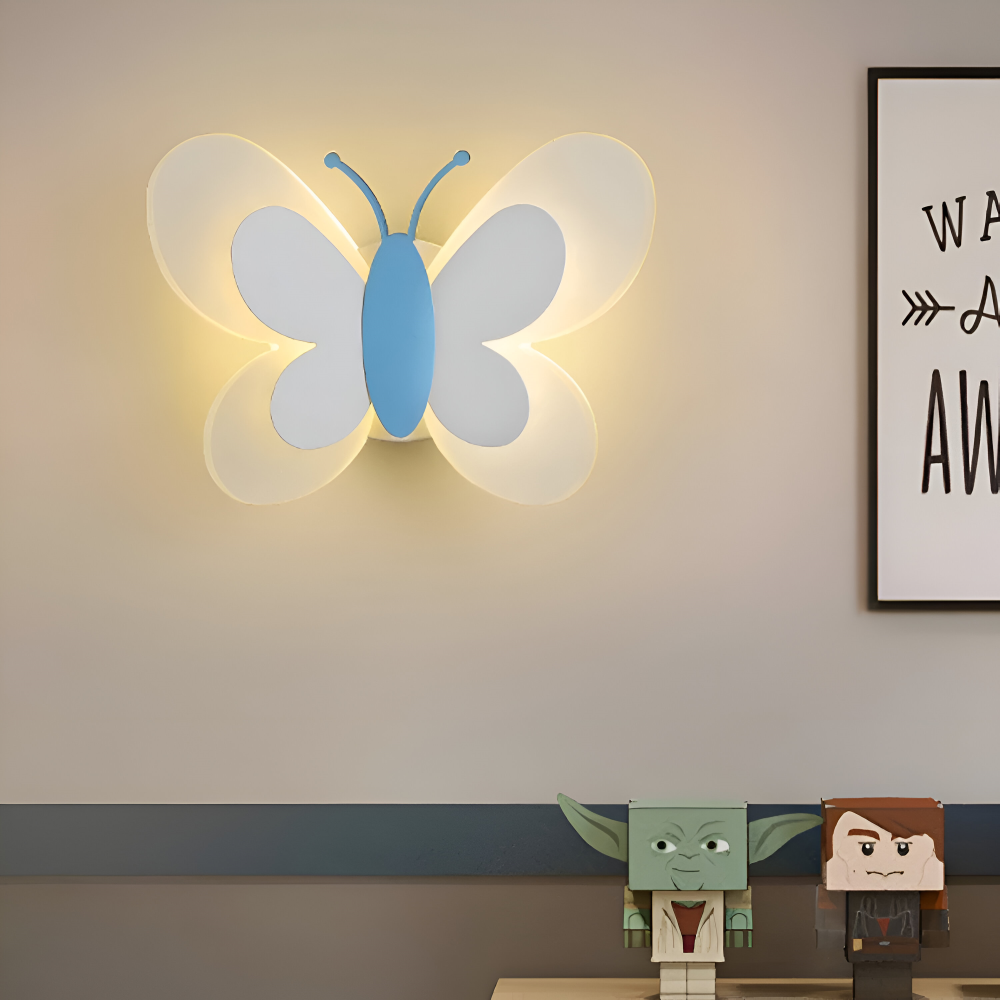 BrilliButterfly Wandleuchte - Charmante Acryl Schmetterling Wandleuchte - Bunte Wandleuchten LED Indoor