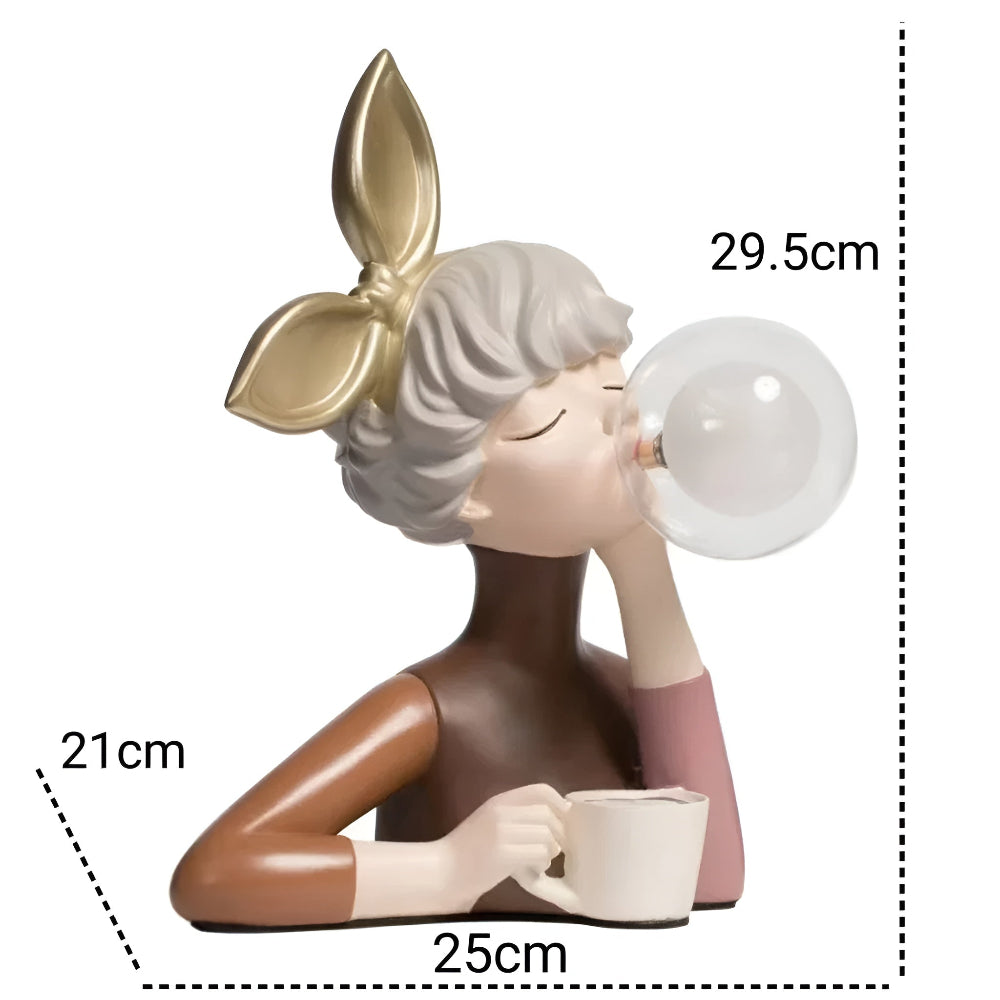 BubbleFairies Tischlampe - Charmantes Quartett Cartoon Mädchen Statuen