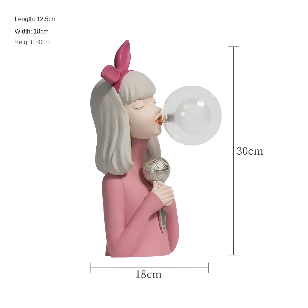 BubbleFairies Tischlampe - Charmantes Quartett Cartoon Mädchen Statuen