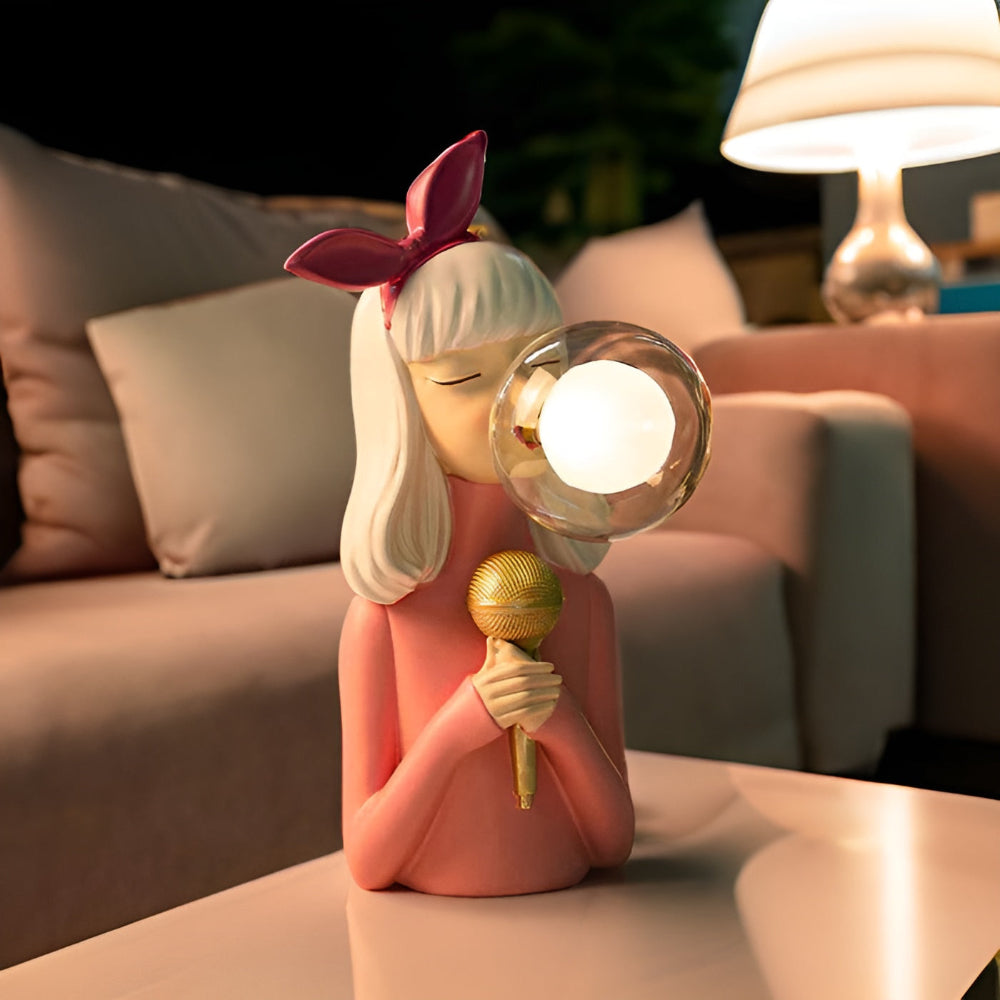 BubbleFairies Tischlampe - Charmantes Quartett Cartoon Mädchen Statuen