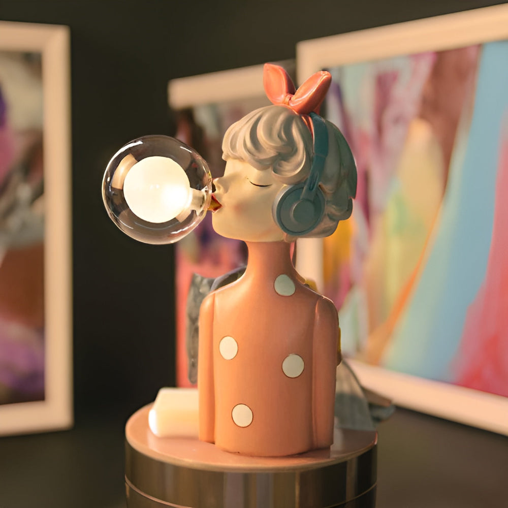 BubbleFairies Tischlampe - Charmantes Quartett Cartoon Mädchen Statuen