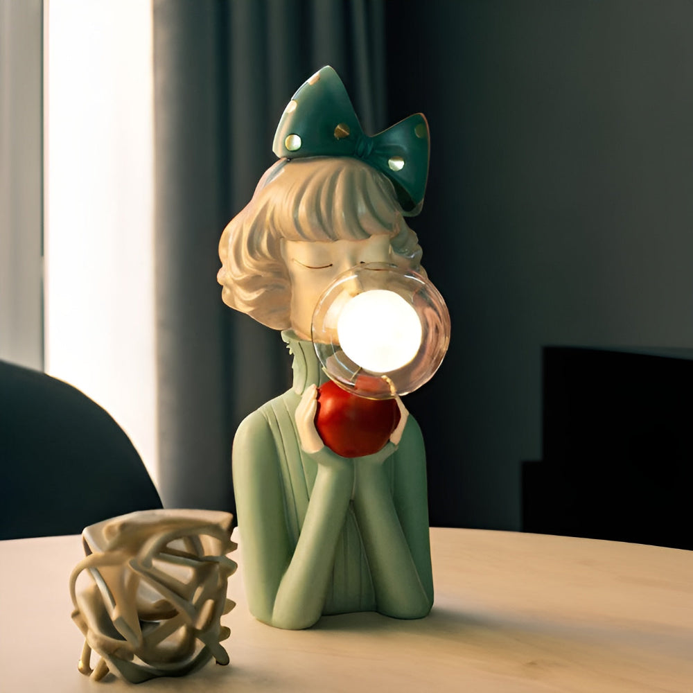 BubbleFairies Tischlampe - Charmantes Quartett Cartoon Mädchen Statuen