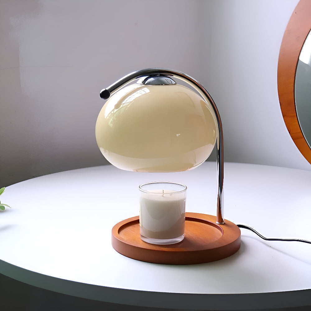 CandleGleam - Dimmbare Metall Glas Kerzenwärmer Lampe mit Retro-Charme