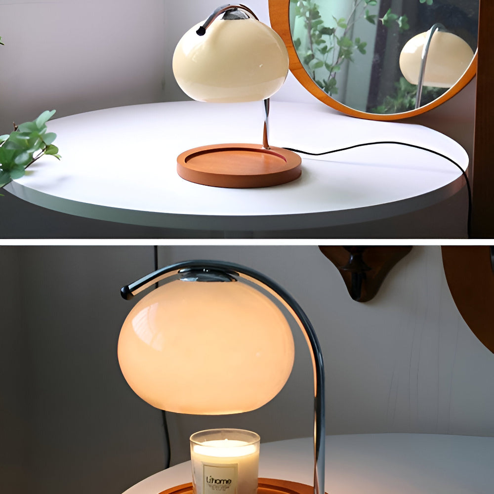CandleGleam - Dimmbare Metall Glas Kerzenwärmer Lampe mit Retro-Charme