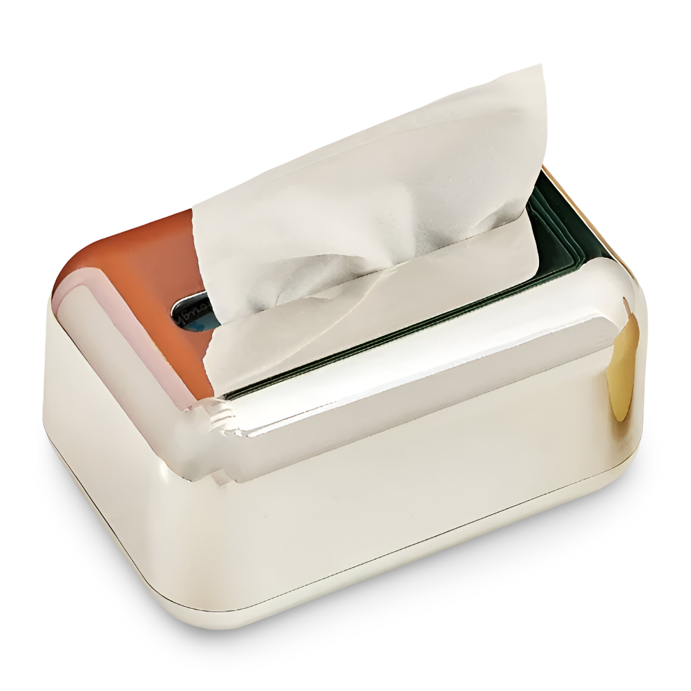 CaseDeluxe - Spiegel Finish Gold Tissue Box Aufbewahrungsbox Halter/Organizer