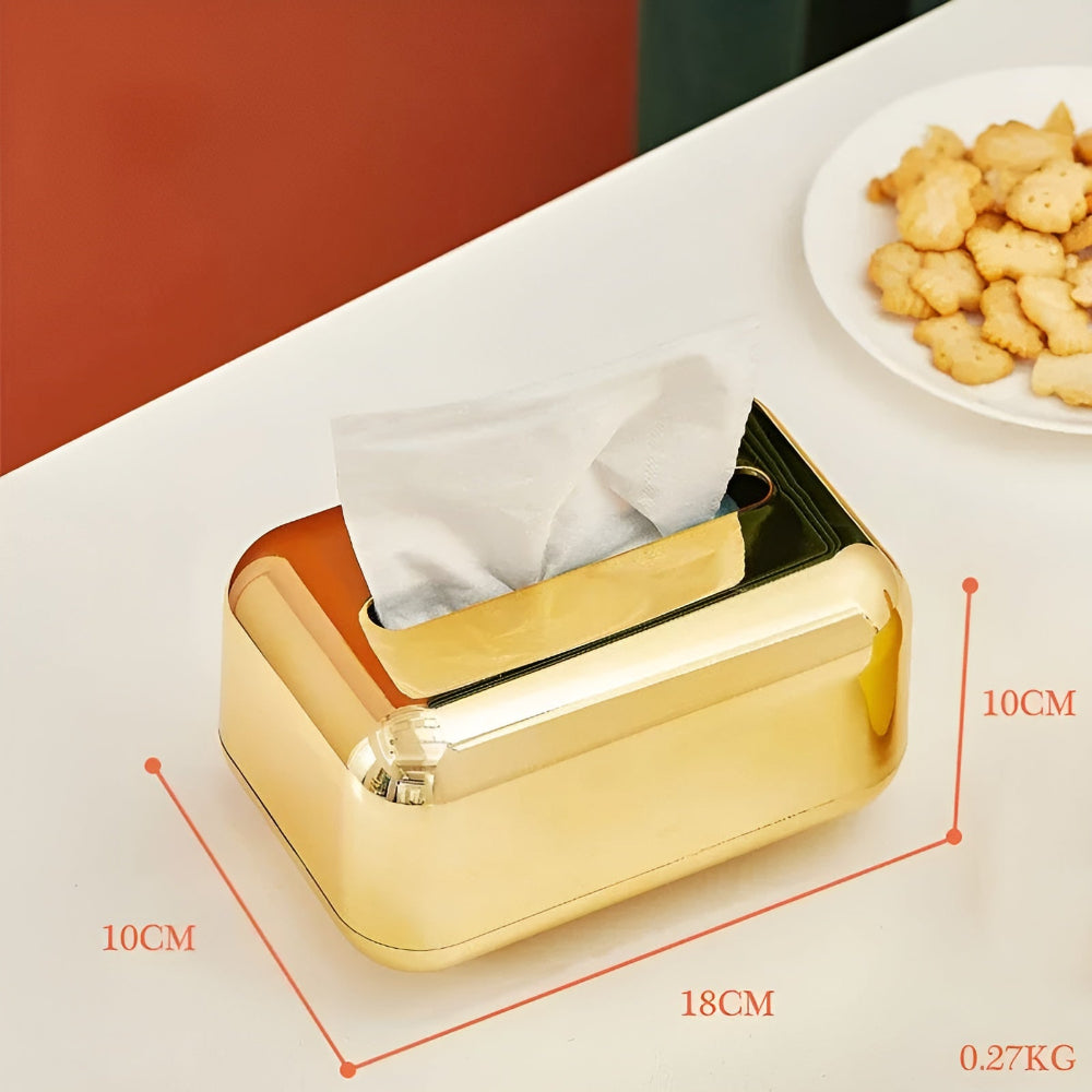 CaseDeluxe - Spiegel Finish Gold Tissue Box Aufbewahrungsbox Halter/Organizer