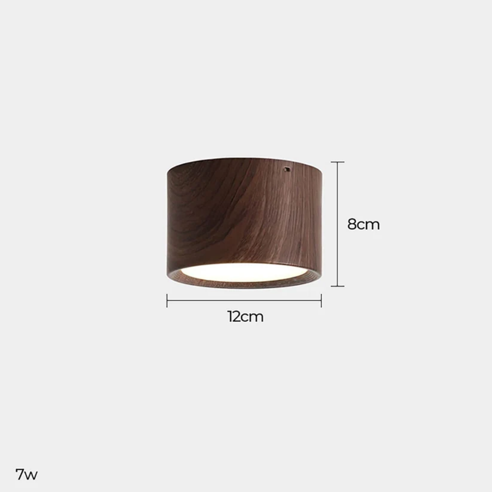 Zylindrische LED Aufbauleuchte im modernen Design - Effektive Spot-Deckenbeleuchtung für Wohnräume