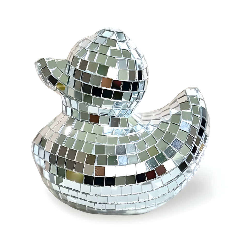 Charmanter Enten Spiegel Disco Ball - Handgemachte Dekorative Ornament für Trendige Schlafzimmer und Stilvolle Tischoberflächen