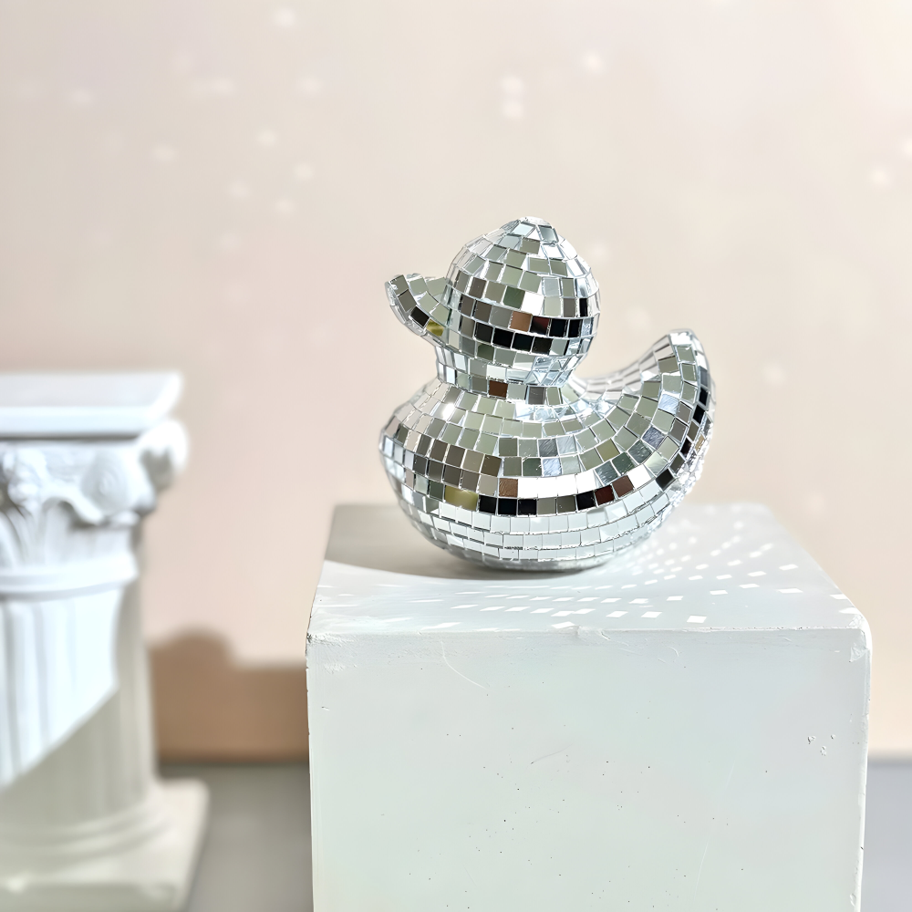 Charmanter Enten Spiegel Disco Ball - Handgemachte Dekorative Ornament für Trendige Schlafzimmer und Stilvolle Tischoberflächen