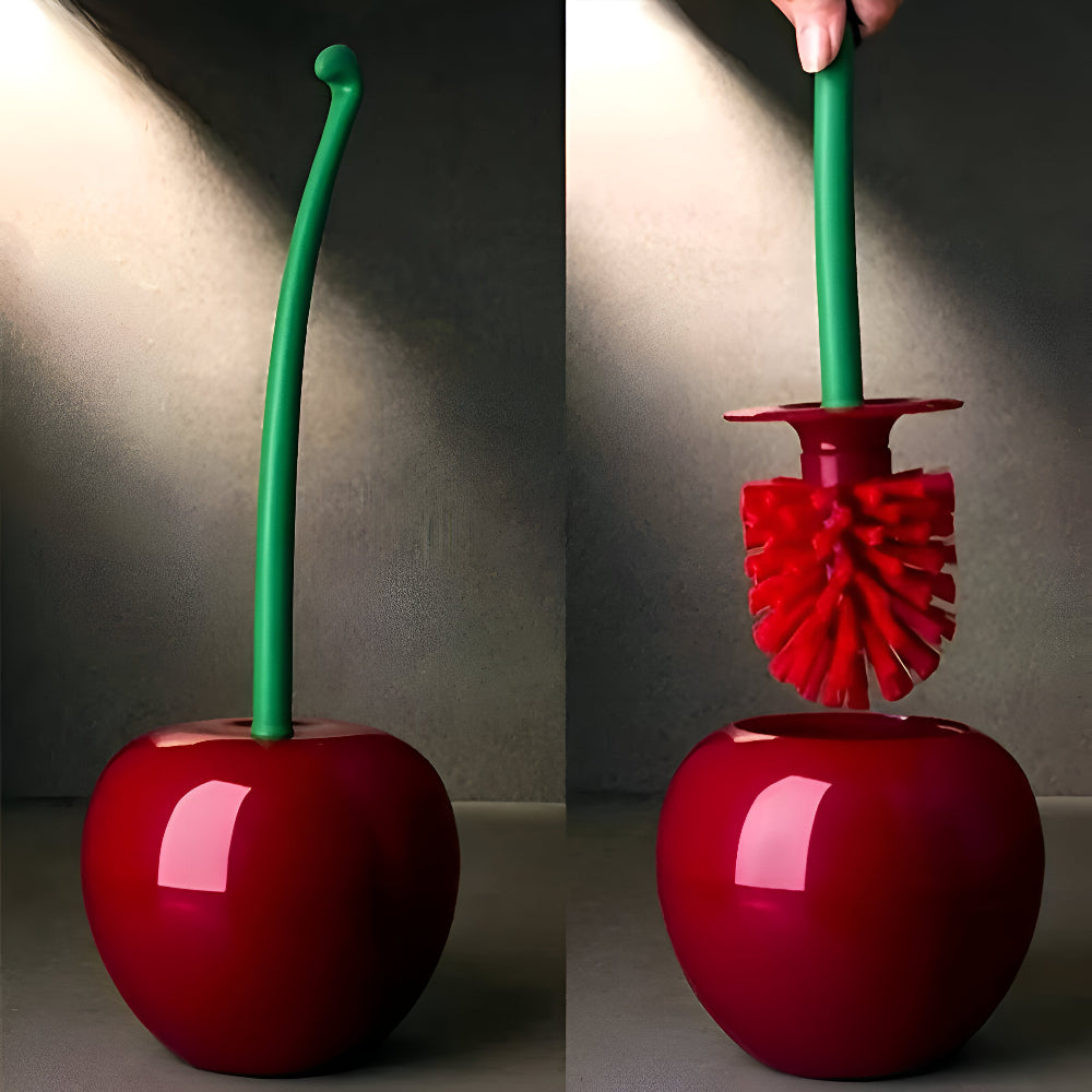 CherryFresh - Stylische Toilettenbürste und Halter für Mühelose Reinigung