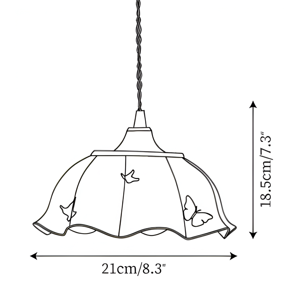 ChicBliss Pendelleuchte - Charmanter Schmetterling Keramik LED Hängelampe