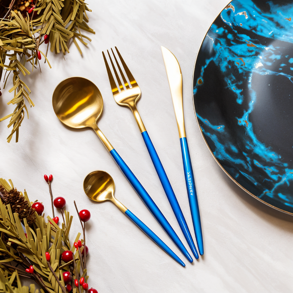 ChicMatte Besteck-Set - 4-teilig, Mehrfarbig aus Edelstahl