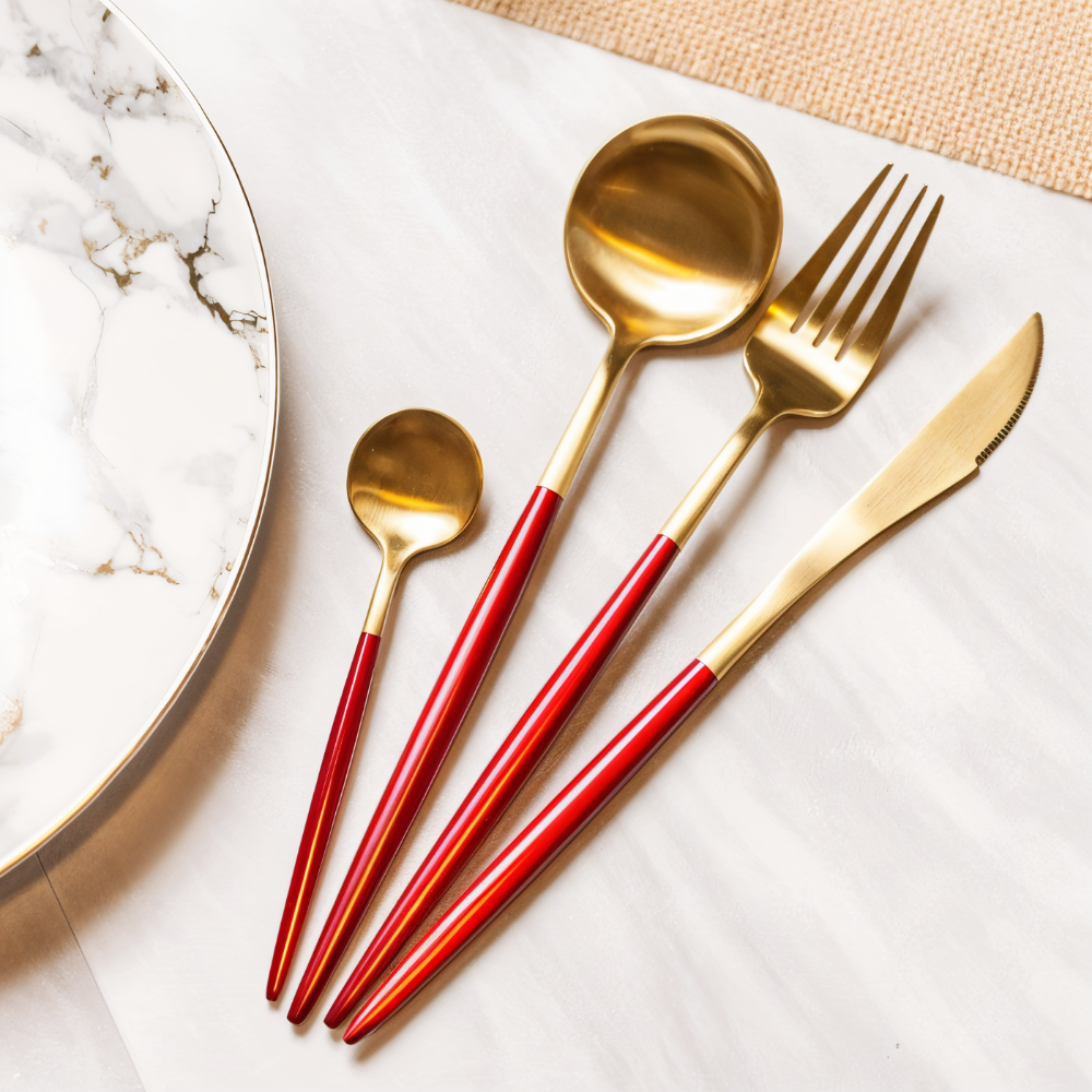 ChicMatte Besteck-Set - 4-teilig, Mehrfarbig aus Edelstahl
