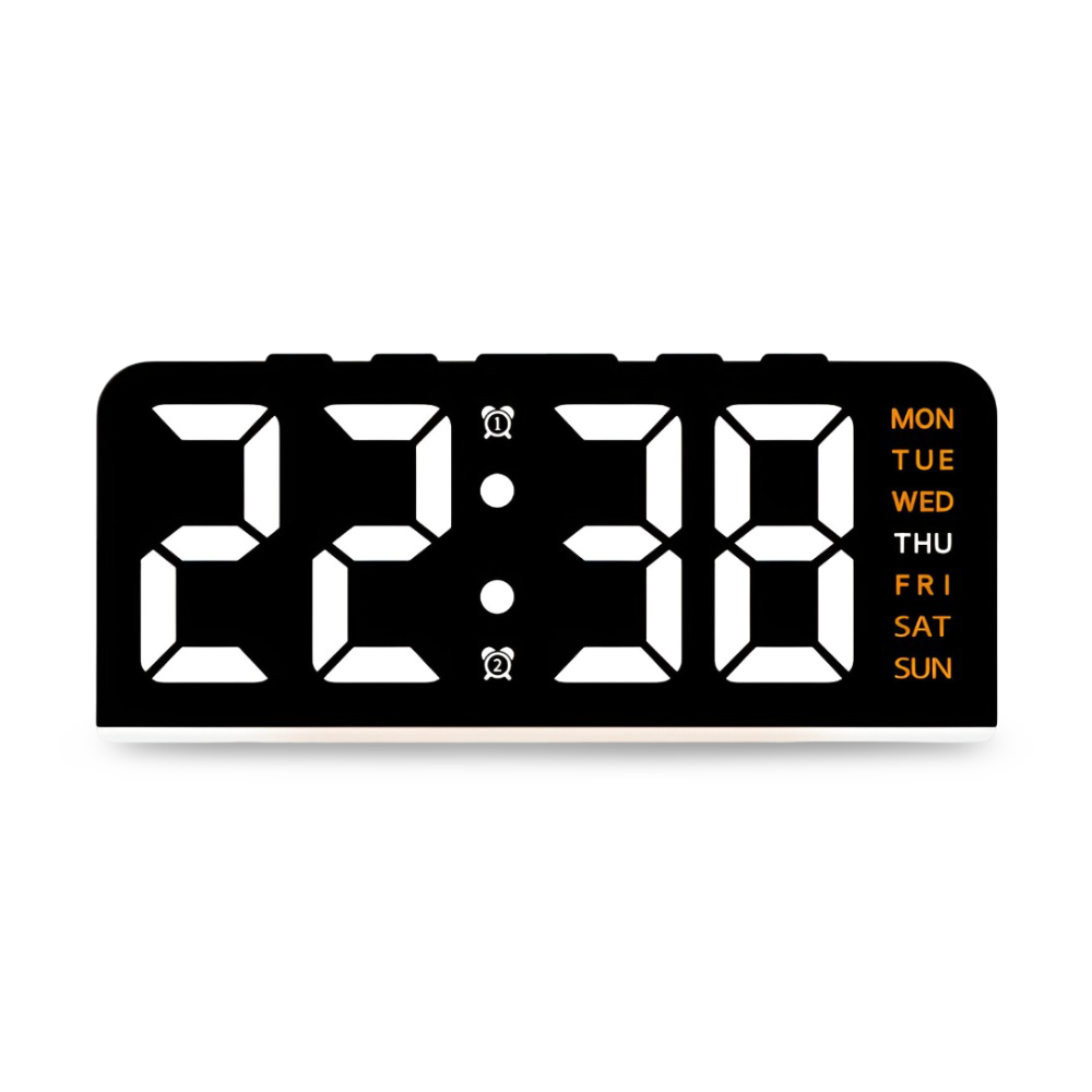 Schicker Silent LED Wecker mit Licht - Minimalistischer Digital Wecker für Zuhause, Büro, Schlafzimmer