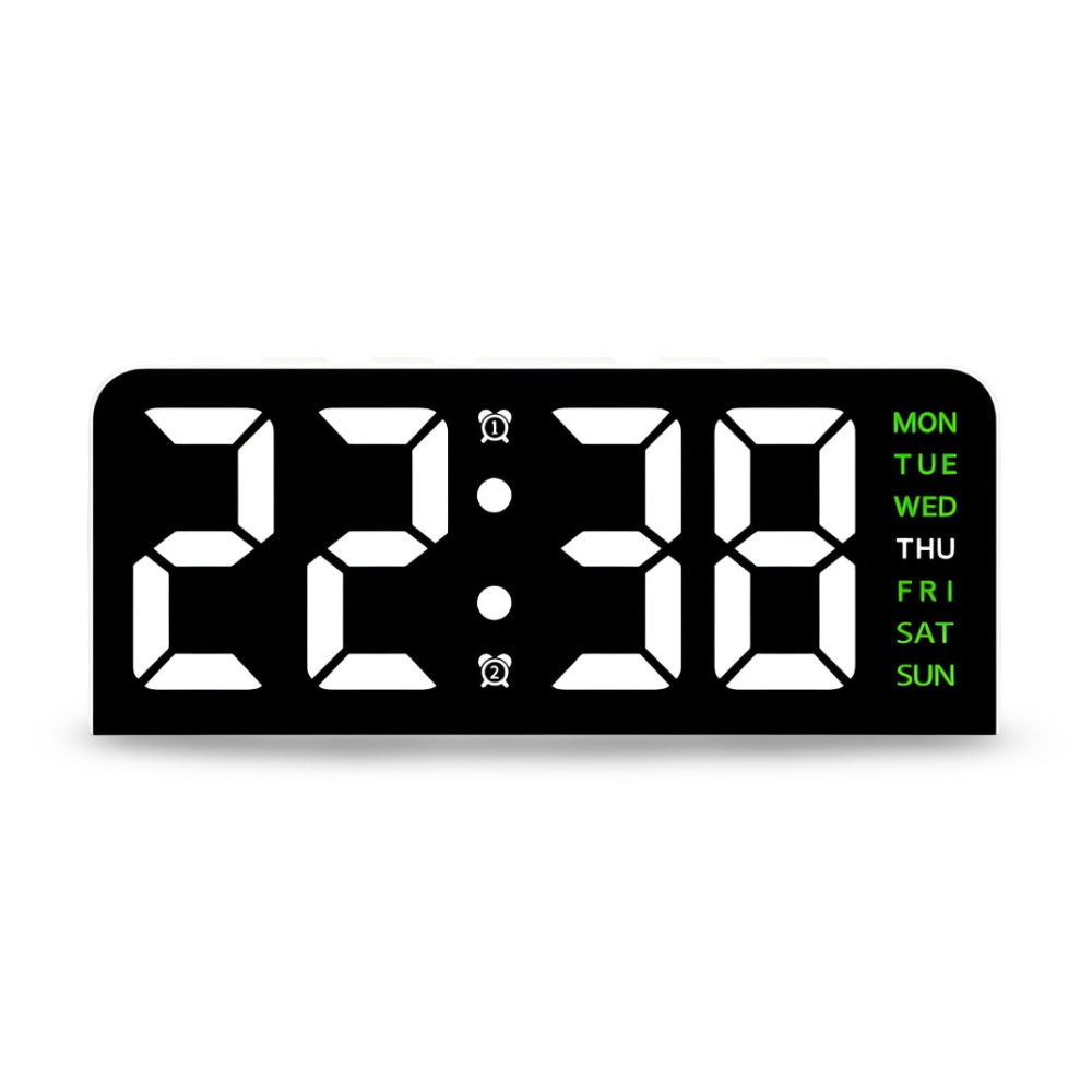 Schicker Silent LED Wecker mit Licht - Minimalistischer Digital Wecker für Zuhause, Büro, Schlafzimmer