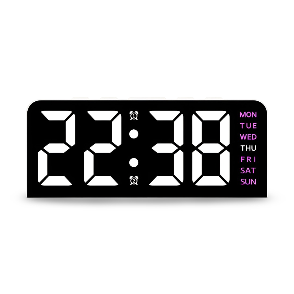 Schicker Silent LED Wecker mit Licht - Minimalistischer Digital Wecker für Zuhause, Büro, Schlafzimmer