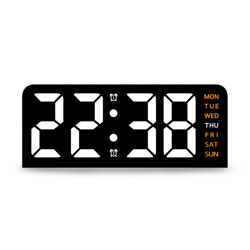 Schicker Silent LED Wecker mit Licht - Minimalistischer Digital Wecker für Zuhause, Büro, Schlafzimmer