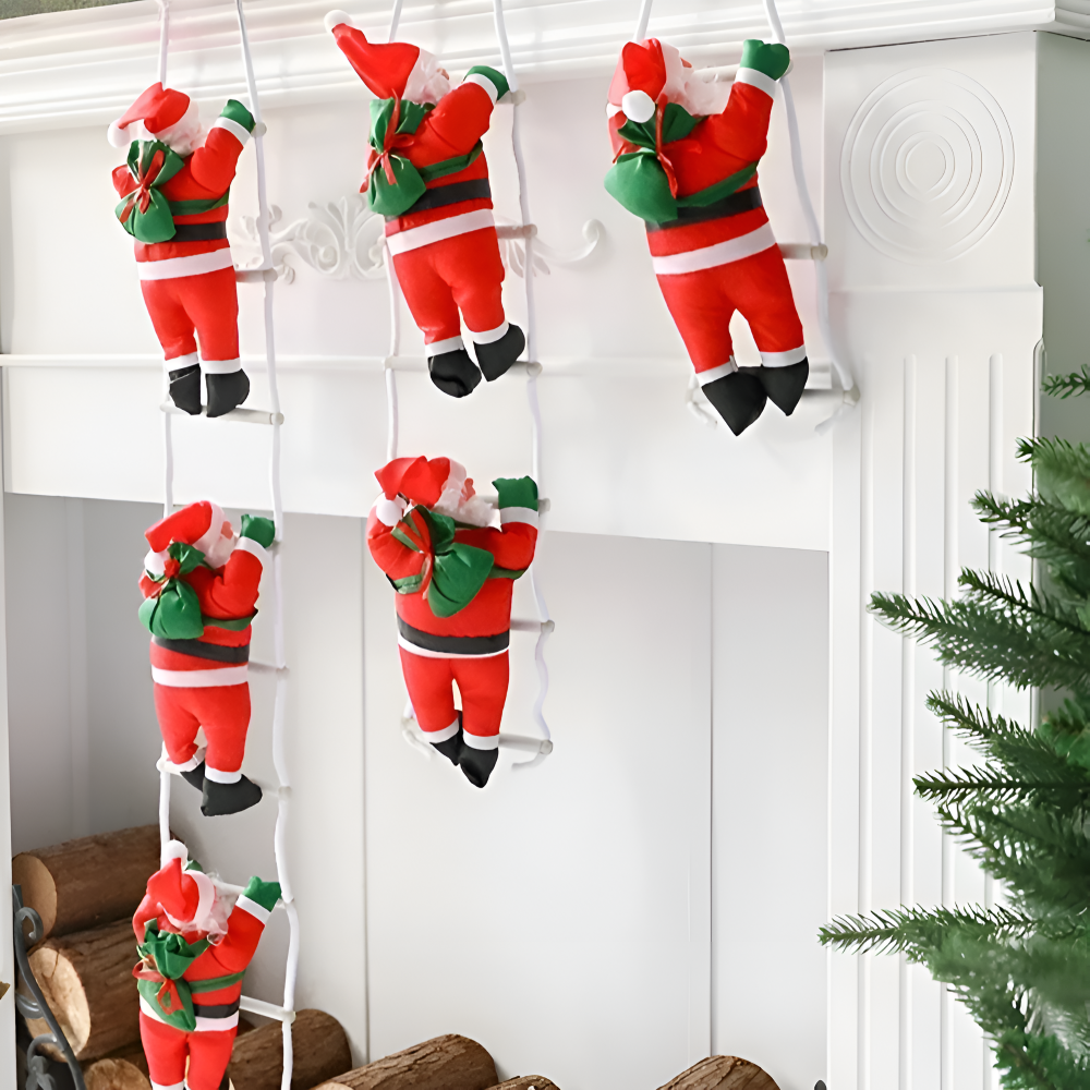 Clamber Santa - Festlicher Weihnachtsmann Kletterleiter Hängendes Ornament