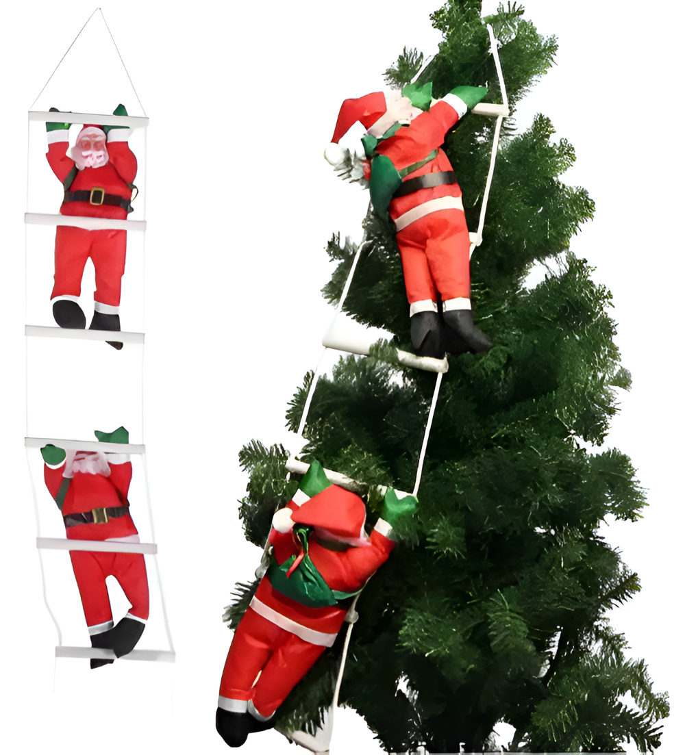 Clamber Santa - Festlicher Weihnachtsmann Kletterleiter Hängendes Ornament