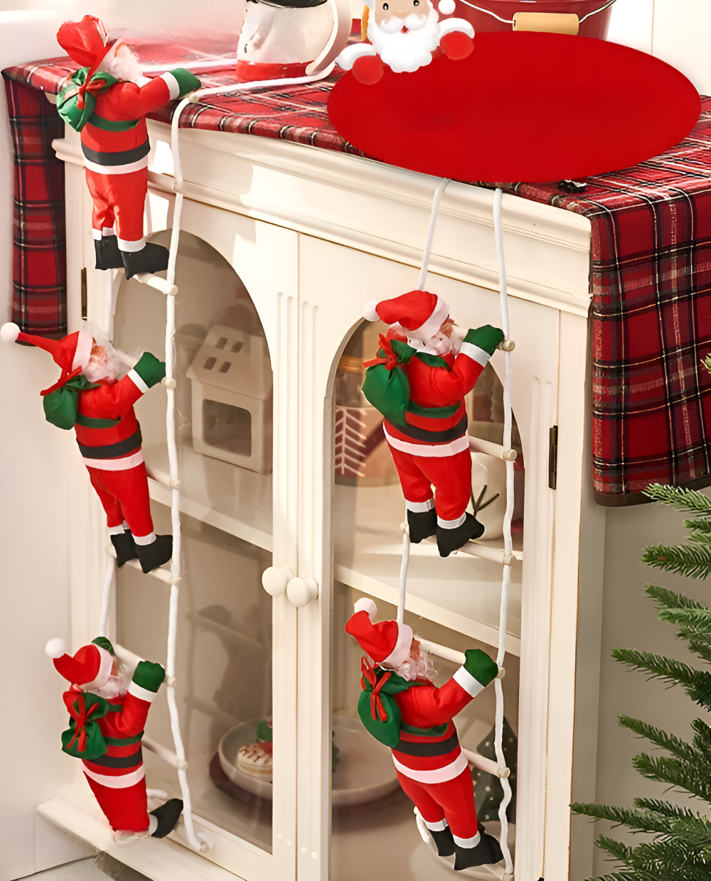Clamber Santa - Festlicher Weihnachtsmann Kletterleiter Hängendes Ornament
