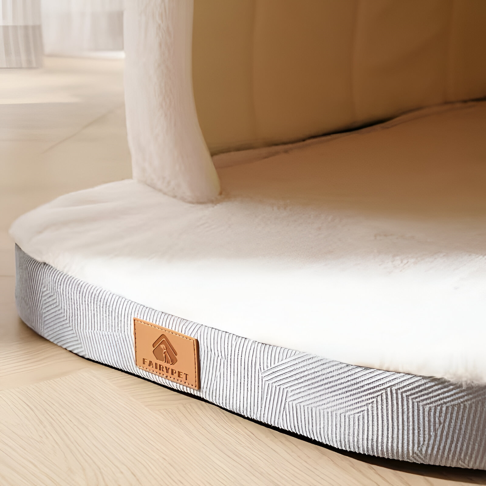 2-in-1 Hundebett & Hundehöhle Plüsch – Orthopädisch, Anti-Stress, Waschbar