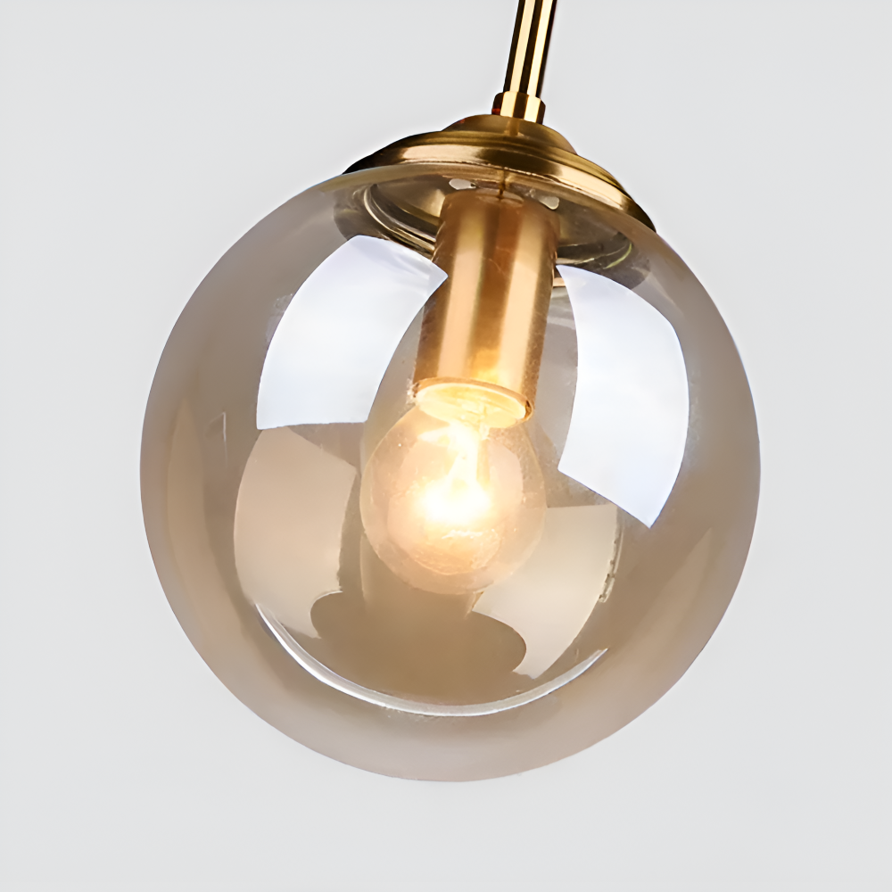 ClearOrb Wandleuchte - Glas Wandleuchte - Metall Wandleuchte Design - Retro Industrie Wandleuchten LED