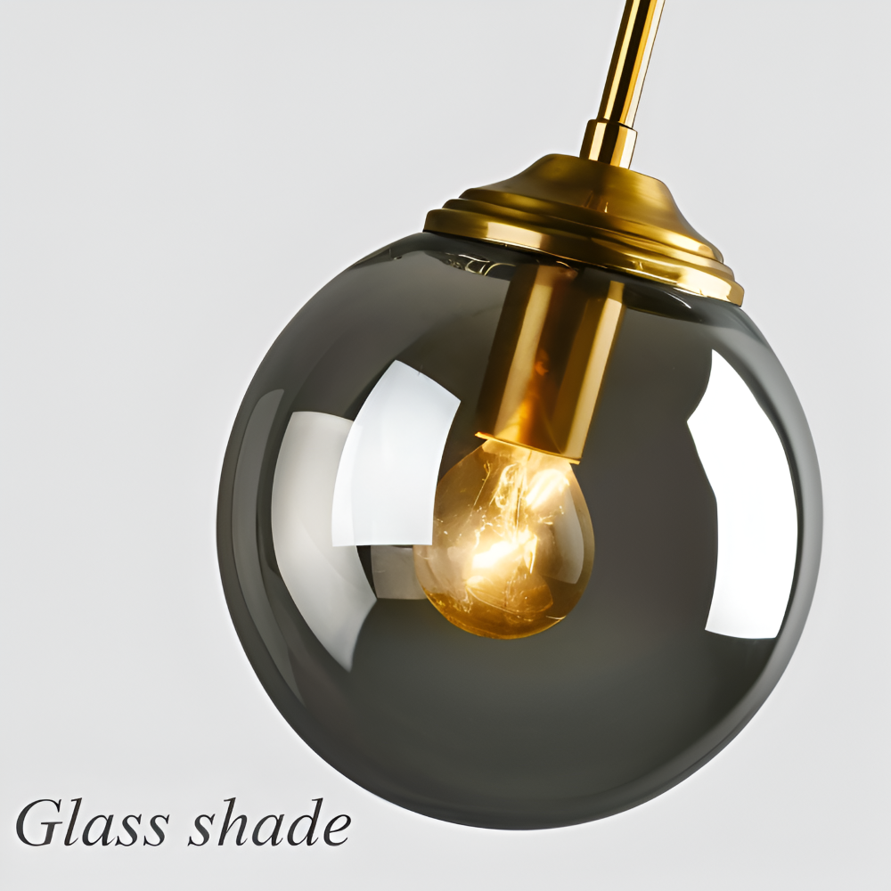 ClearOrb Wandleuchte - Glas Wandleuchte - Metall Wandleuchte Design - Retro Industrie Wandleuchten LED