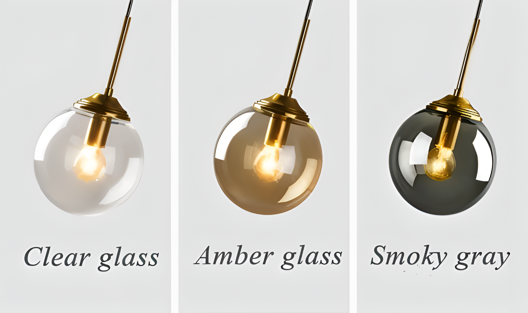 ClearOrb Wandleuchte - Glas Wandleuchte - Metall Wandleuchte Design - Retro Industrie Wandleuchten LED