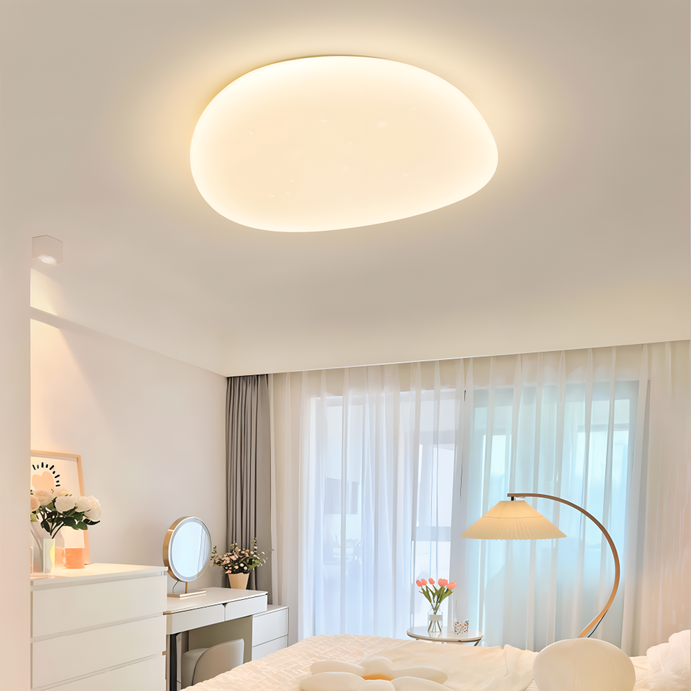 Cobble Deckenleuchte - Stilvolle Kieselstein Deckenleuchte mit Integrierter LED
