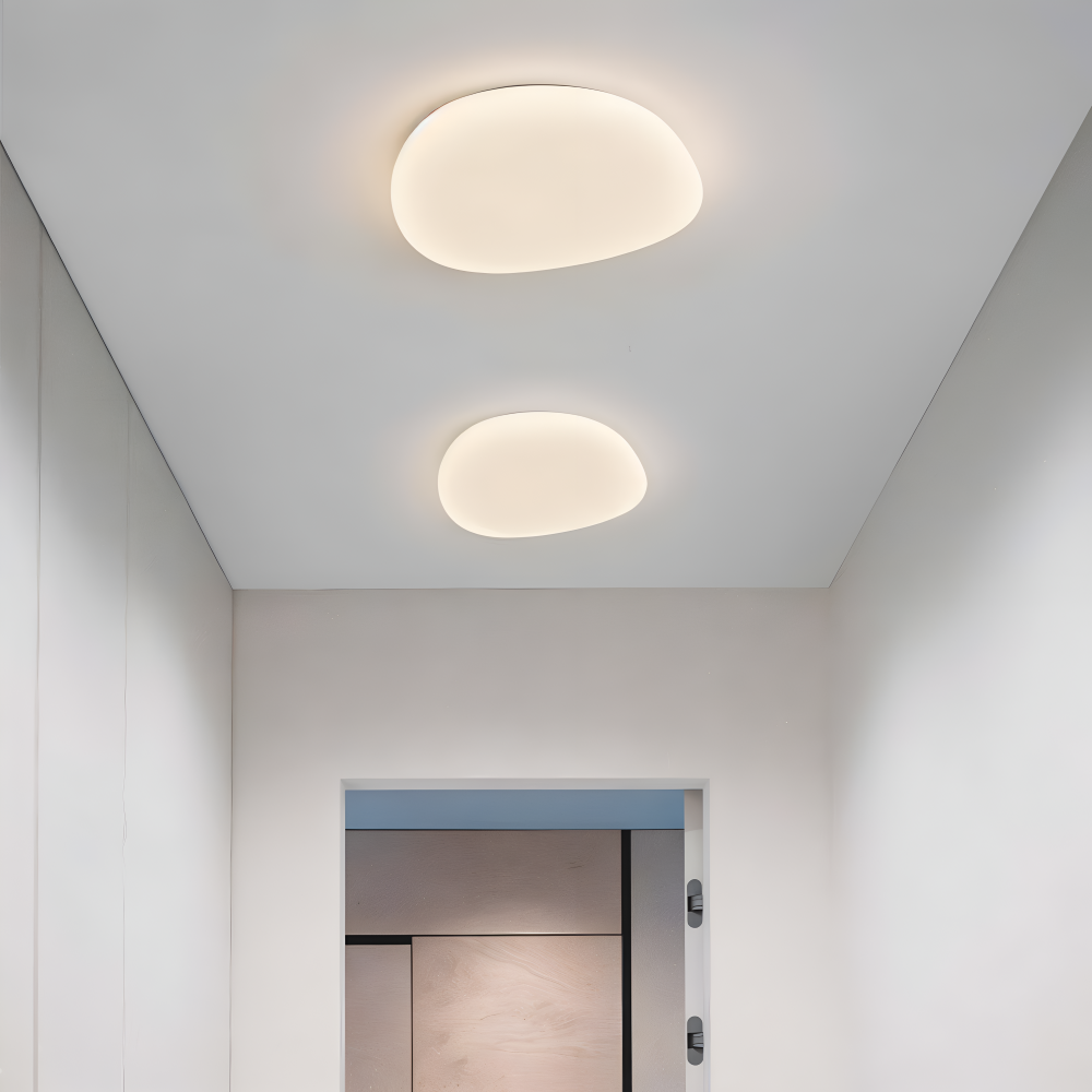 Cobble Deckenleuchte - Stilvolle Kieselstein Deckenleuchte mit Integrierter LED