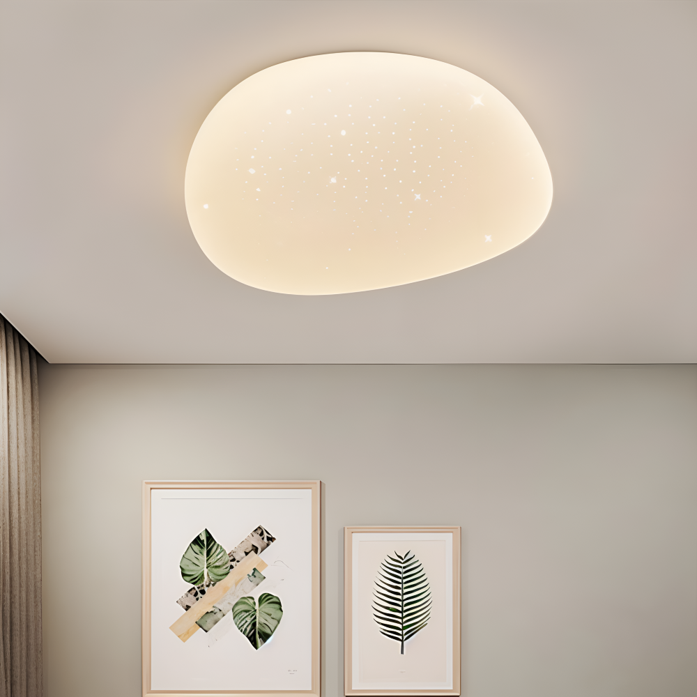 Cobble Deckenleuchte - Stilvolle Kieselstein Deckenleuchte mit Integrierter LED