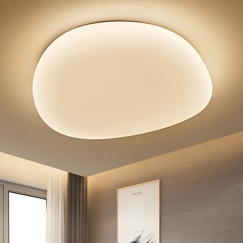 Cobble Deckenleuchte - Stilvolle Kieselstein Deckenleuchte mit Integrierter LED