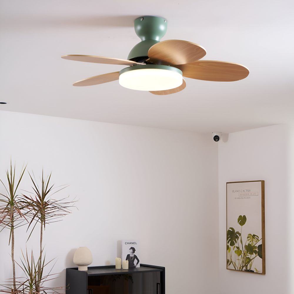 Bunter Blütenblatt Design Deckenventilator mit Integrierter LED Leuchte