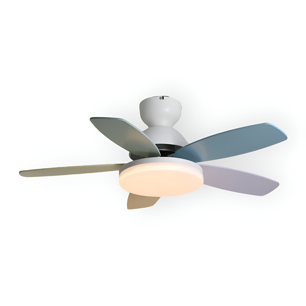 Bunter Blütenblatt Design Deckenventilator mit Integrierter LED Leuchte