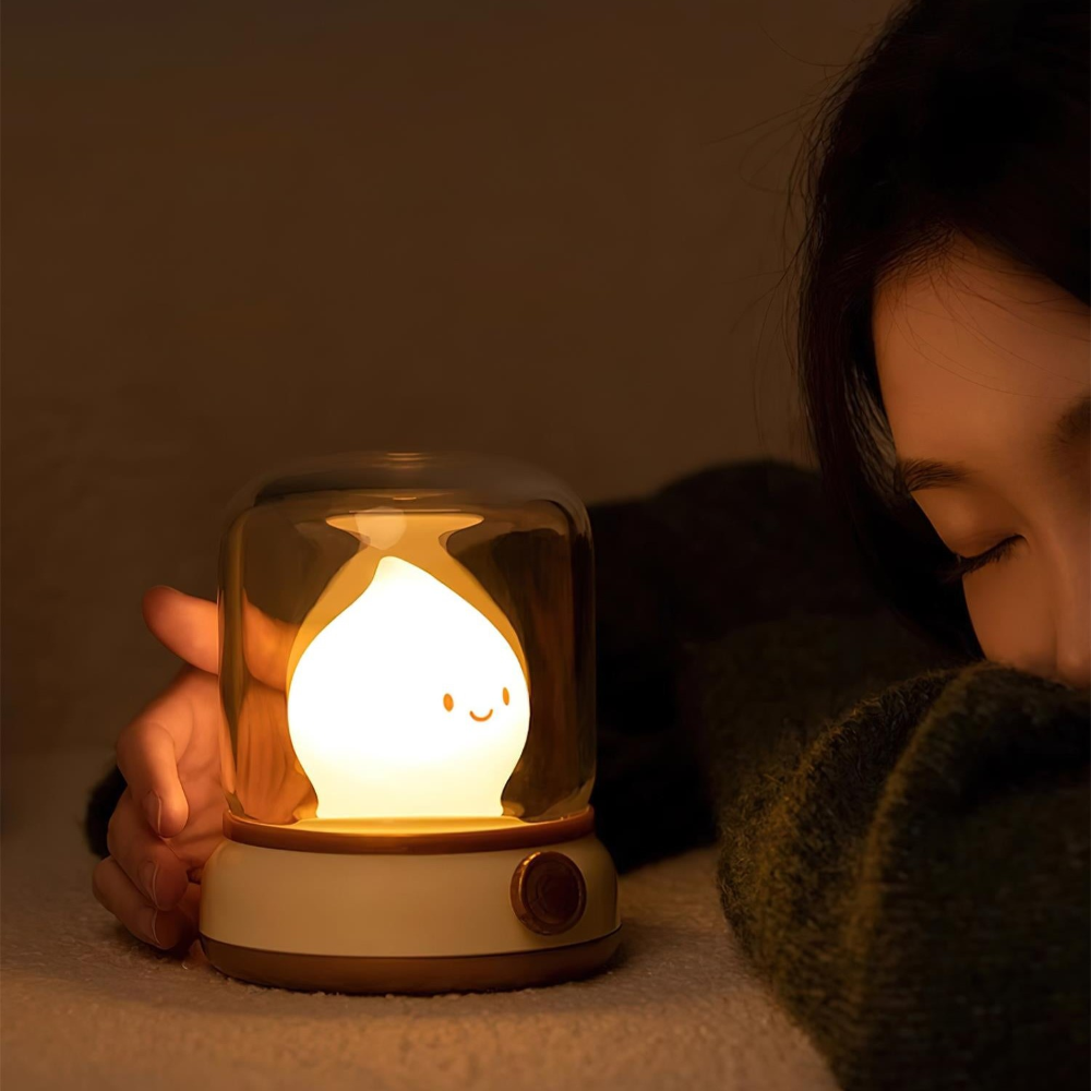 Kompaktes Flameffekt LED Nachtlicht – Nachtlicht für Kinder