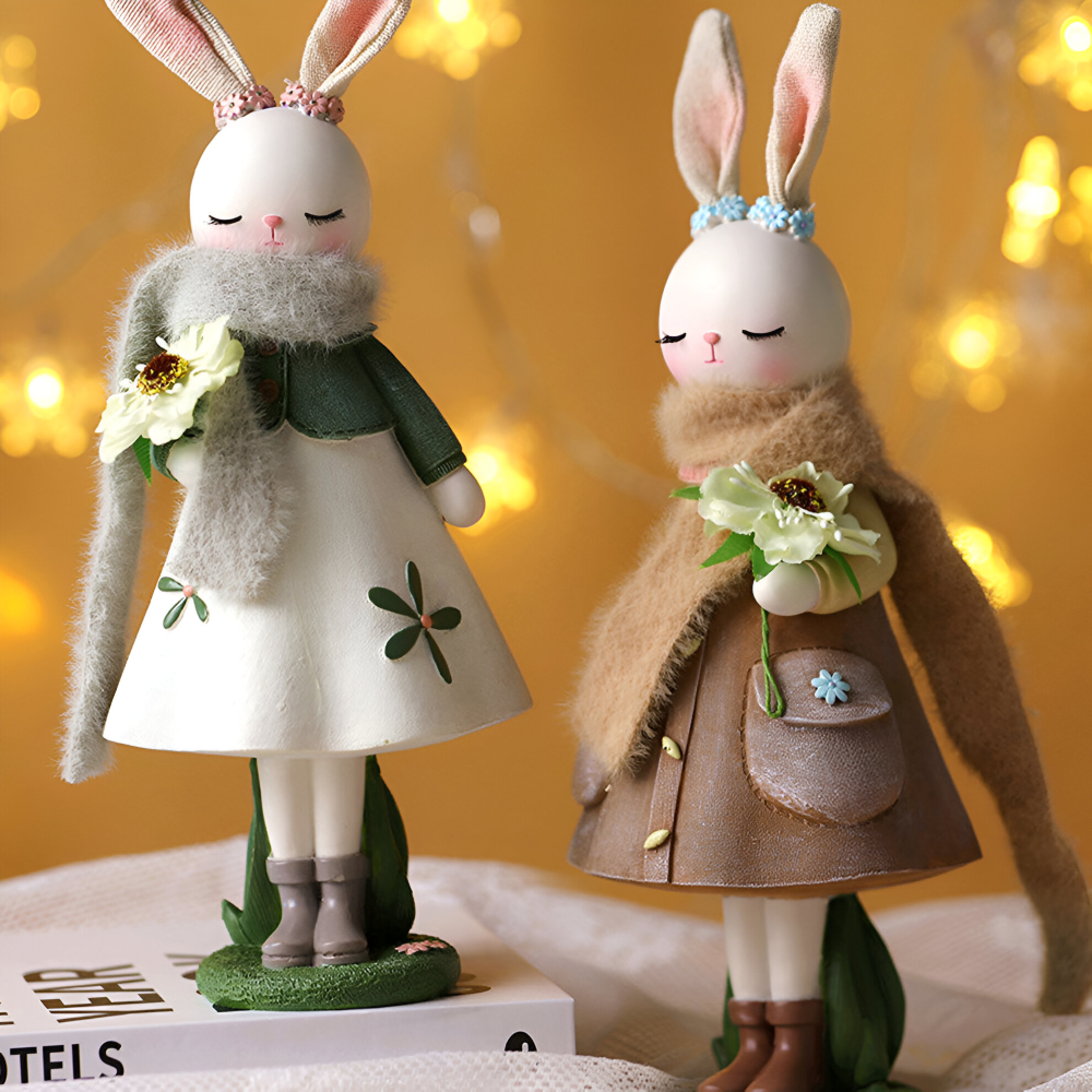 ConeyChic Osterdeko - Elegante Hasenfigur aus Harz - Easter Ornaments